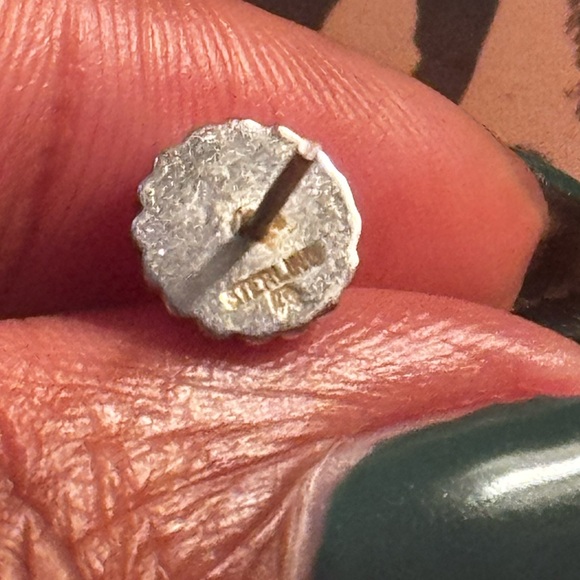 STERLING FAUX PEARL EARRINGS - Picture 4 of 5